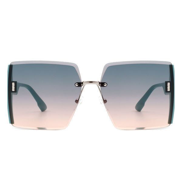 Phoenixy - Square Oversize Half Frame Fashion Women Sunglasses