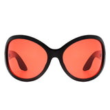 Quinlan - Oversized Round Wrap-Around Sunglasses- 6 Colors