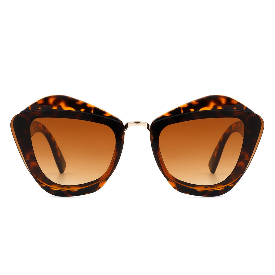 Infernia - Square Irregular Cat-Eye Sunglasses- 6 Colors