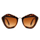 Infernia - Square Irregular Cat-Eye Sunglasses- 6 Colors