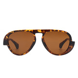 Twinklez Futuristic Chunky Aviator Fashion Sunglasses- 7 Colors
