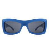 Skytalon Retro Square Chunky Wrap-Around Sunglasses- 6 Colors