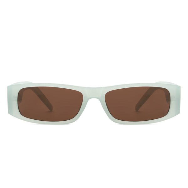 Skyrider - Retro Rectangle Narrow Square Slim Sunglasses