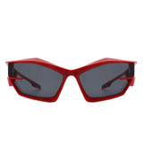 Pollich Futuristic Rectangle Geometric Chunky Square Sunglasses- 6 Colors