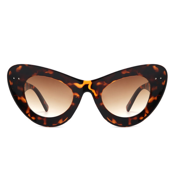 Luminara - Retro Round Cat Eye Women Fashion Sunglasses