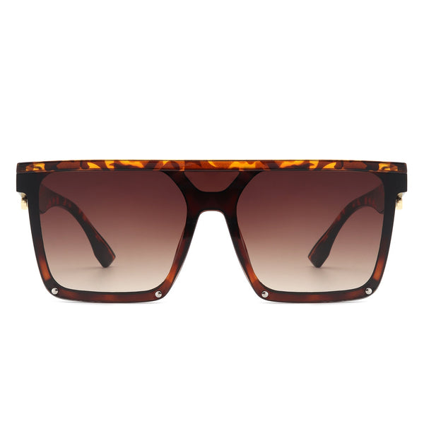 Sunquest - Oversized Square Flat Top Sunglasses for Women