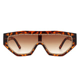 Goldleaf - Geometric Glitter Square Fashion Women Sunglasses