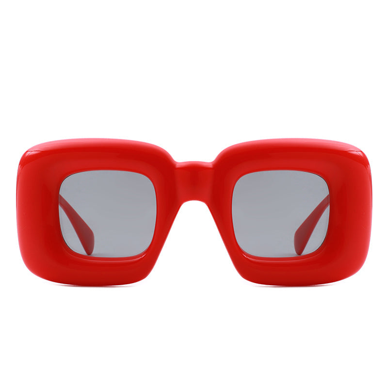Rayne - Oversized Chunky Square Thick Frame Sunglasses