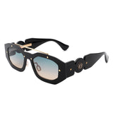 Xanadusk Geometric Retro Irregular Brow-Bar Square Fashion Sunglasses- 7 Colors