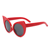 Iridessa - Mod Retro High Pointed Oversized Cat-Eye Sunglasses- 6 Colors