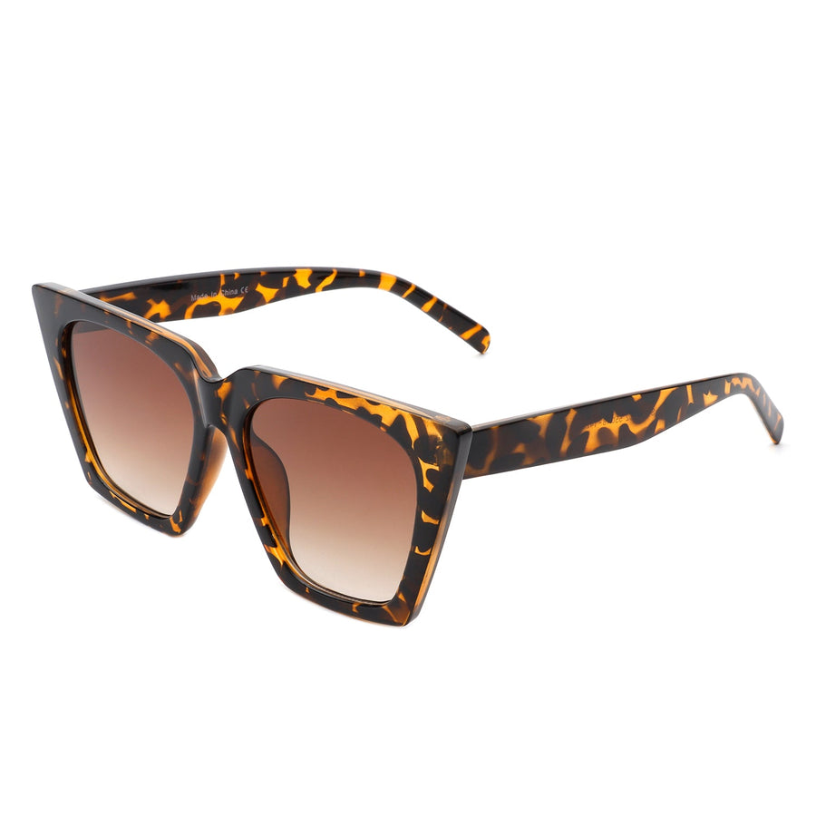 Flarebit - Women Cat-Eye Retro Oversized Square Sunglasses- 5 Colors
