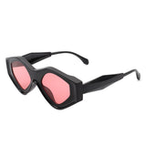 Rosedawn - Futuristic Square Retro Chunky Irregular Geometric Sunglasses- 6 Colors