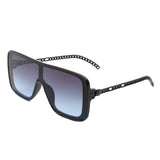 Wildwind Square Flat Top Oversize Retro Fashion Sunglasses- 6 Colors