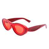 Alba Oval Retro Round Tinted Fashion Sunglasses- 6 Colors
