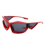 Pollich Futuristic Rectangle Geometric Chunky Square Sunglasses- 6 Colors