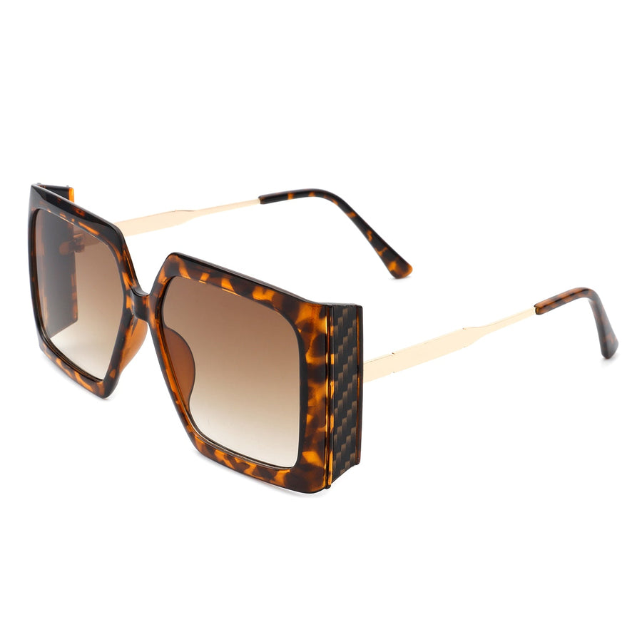 Yellowra Oversized Retro Square Large Fashion Sunglasses- 6 Colors