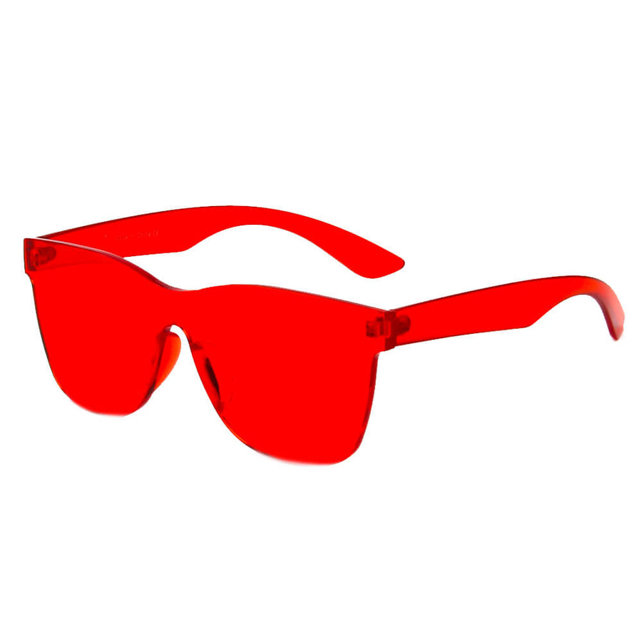 LEMOORE | Retro Flat Lens Candy Color Square Rimless Sunglasses- 5 Colors