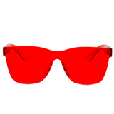 LEMOORE | Retro Flat Lens Candy Color Square Rimless Sunglasses- 5 Colors