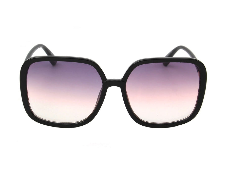 OPELIKA | Square Oversized Fashion Sunglasses- Brown & Gold