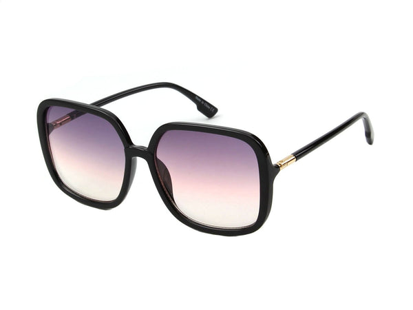 OPELIKA | Square Oversized Fashion Sunglasses- Brown & Gold