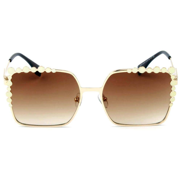 CHICO | Luxury Fashion Oversized Square Metal Frame Bubbles Sunglasses