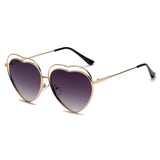 MESA | Metal Halo Wire Art Heart Shape Color Lens Sunglasses- 5 Colors
