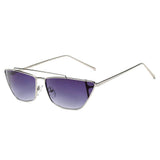 ESTEVAN Metal Retro Flat Lens Rectangular Sunglasses- 4 Colors