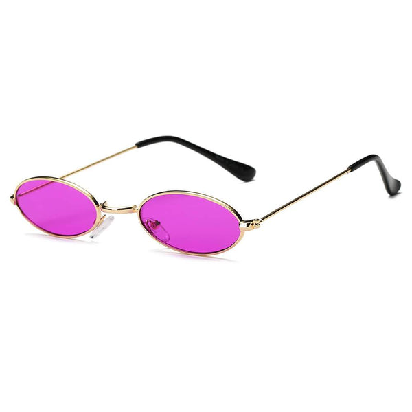 LANSING | True Retro Vintage Slim Metal Oval Sunglasses