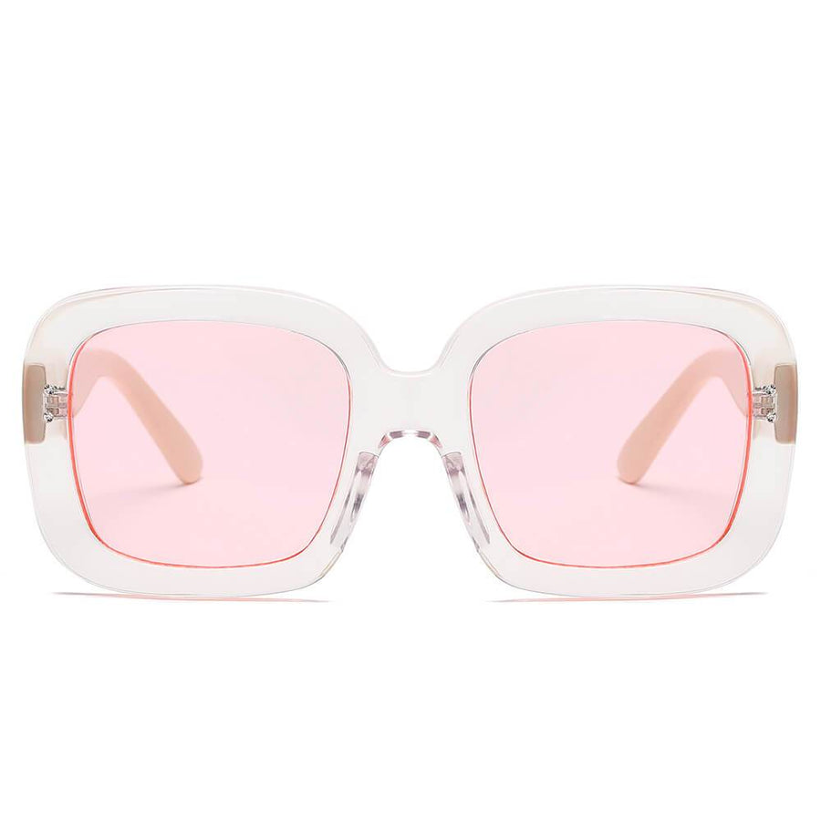 CLEMSON | Women Retro Trendy Vintage Bold Square Oversize Sunglasses