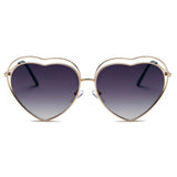 MESA | Metal Halo Wire Art Heart Shape Color Lens Sunglasses- 5 Colors