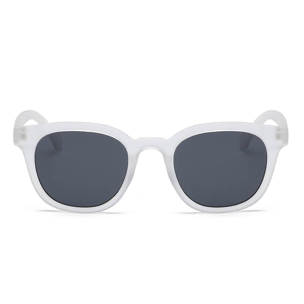 IVINS | Round Horn Rimmed Fashion Sunglasses- White