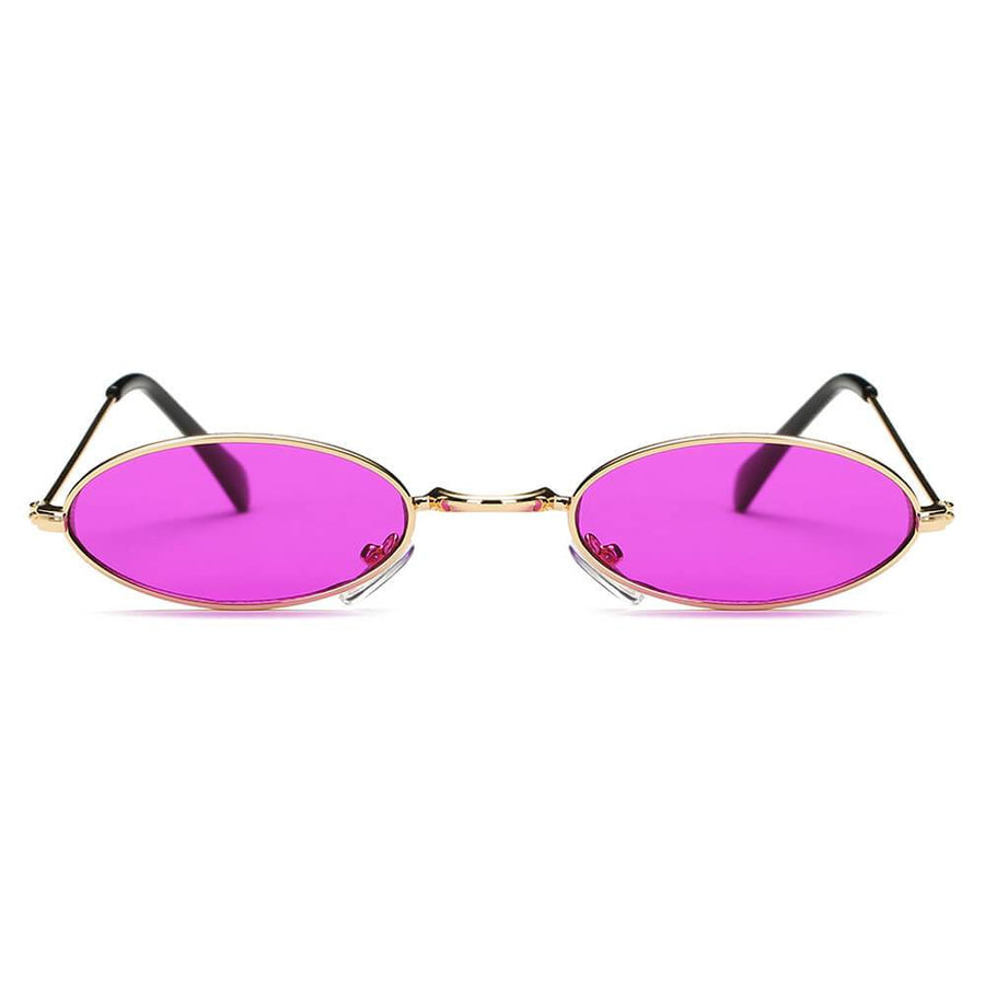 LANSING | True Retro Vintage Slim Metal Oval Sunglasses