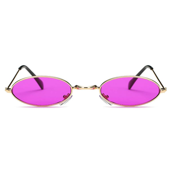 LANSING | True Retro Vintage Slim Metal Oval Sunglasses