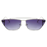 ESTEVAN Metal Retro Flat Lens Rectangular Sunglasses- 4 Colors