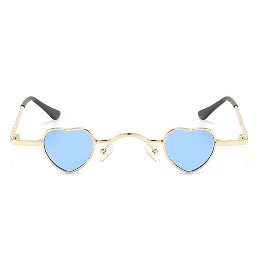 Zyral Metal Heart Shaped Tinted Mini Color Pop Sunglasses- 6 Colors