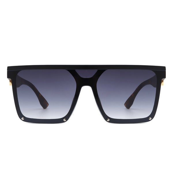 Sunquest - Oversized Square Flat Top Sunglasses for Women
