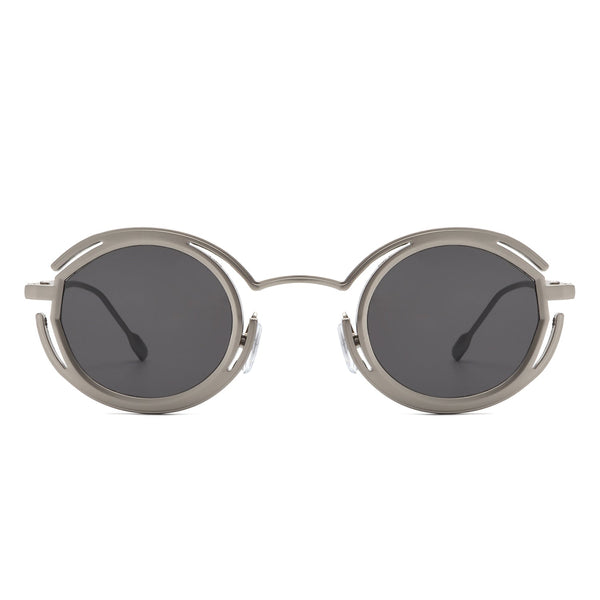 Moonmist - Futuristic Geometric Round Fashion Sunglasses