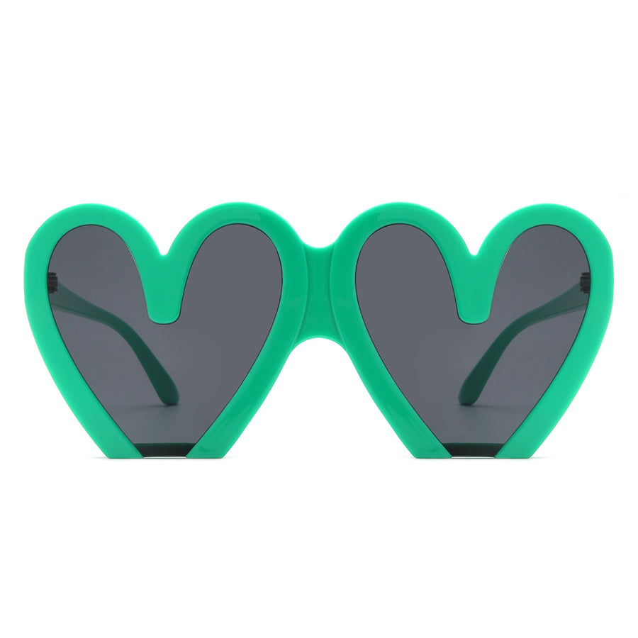 Skylette Heart Shaped Oversized Sunglasses- 7 Colors