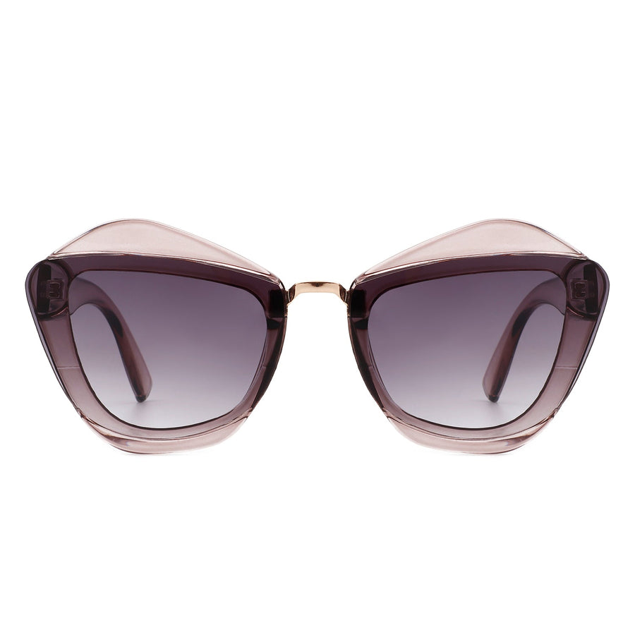 Infernia - Square Irregular Cat-Eye Sunglasses- 6 Colors