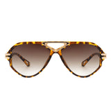 Unityth - Geometric Retro Round Vintage Fashion Aviator Sunglasses