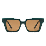 Xeno Flat Top Geometric Square Fashion Sunglasses- 6 Colors