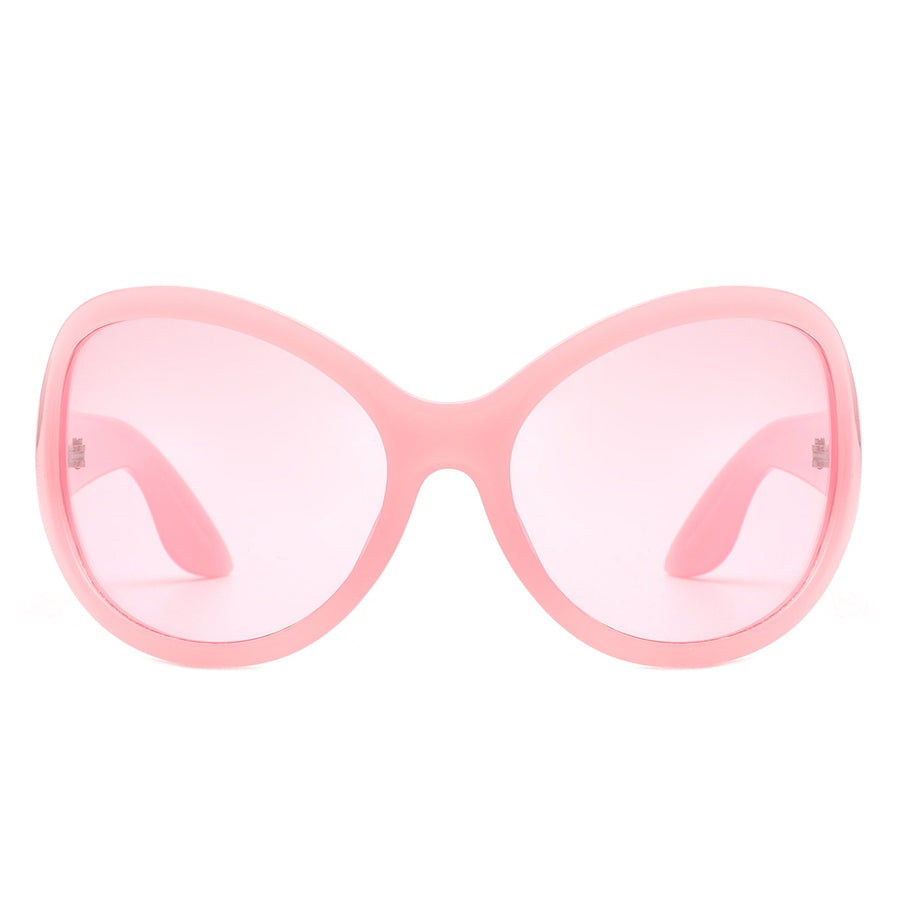 Quinlan - Oversized Round Wrap-Around Sunglasses- 6 Colors