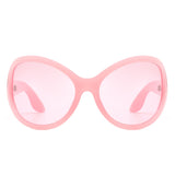 Quinlan - Oversized Round Wrap-Around Sunglasses- 6 Colors