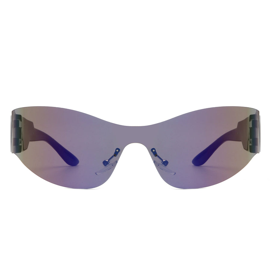 Galadriel - Futuristic Mirrored Cyberpunk Sport Sunglasses