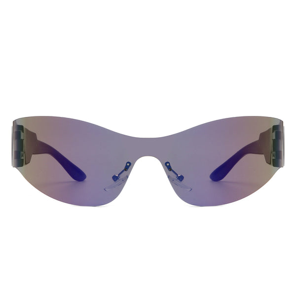 Galadriel - Futuristic Mirrored Cyberpunk Sport Sunglasses
