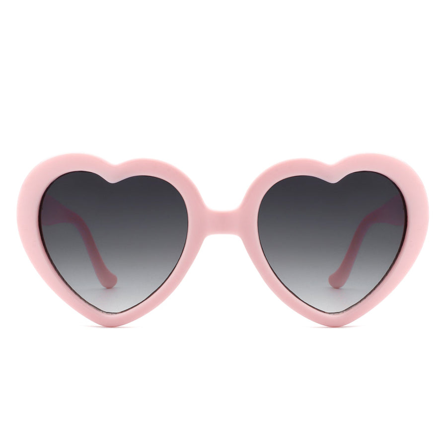 Glowlily - Playful Mod Clout Heart Shaped Sunglasses- 4 Colors