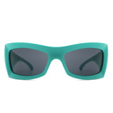 Skytalon Retro Square Chunky Wrap-Around Sunglasses- 6 Colors