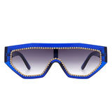 Goldleaf - Geometric Glitter Square Fashion Women Sunglasses