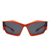 Pollich Futuristic Rectangle Geometric Chunky Square Sunglasses- 6 Colors