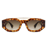 Xanadusk Geometric Retro Irregular Brow-Bar Square Fashion Sunglasses- 7 Colors